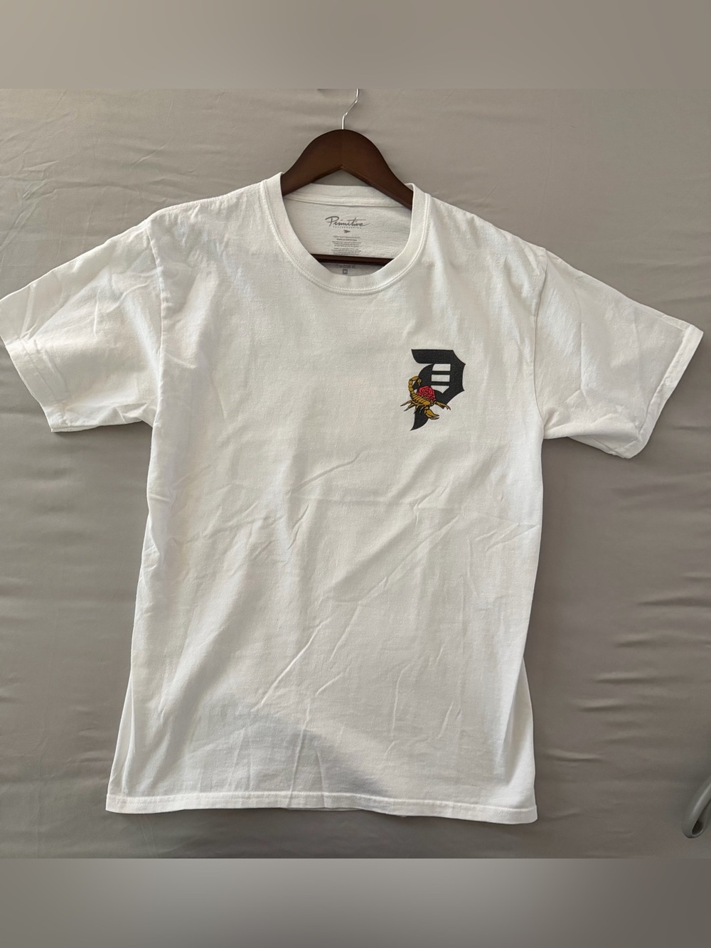 Primitive Skateboarding Dirty P Scorpion Rose Graphic Tee White Men’s M